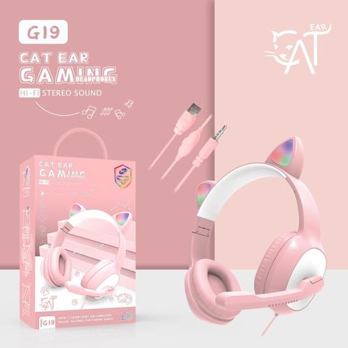 Écouteurs Filaires Avec Micro Et Oreilles De Chat, Lumière Flash 2022, Oreillettes Filaires Avec Micro, Commande Led, Stéréo, Musique, Casque De Téléphone, Cadeau, Livraison Directe