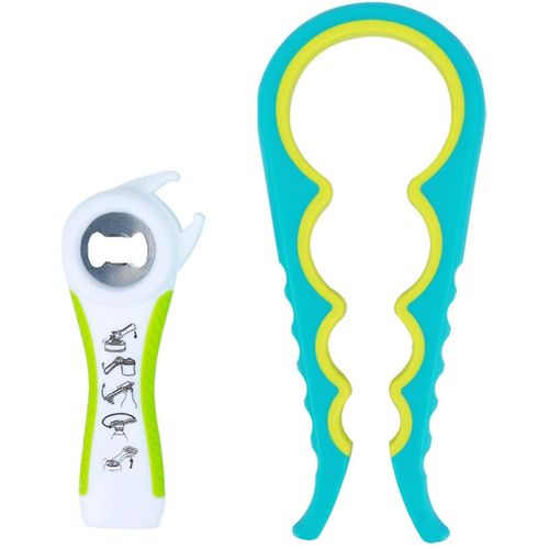 Ouvre Boîte Manuel, Ouvre Bocal Multifonctionnel 5 En 1 Décapsuleur Multi Kitchen Tool(Vert)