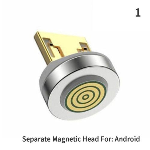 Prise De Câble Magnétique Rond Type C Micro Usb C, Adaptateur De Charge Rapide