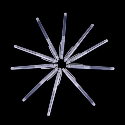 Étui De Stylo À Bille Gel Transparent, 10 Pièces, Poignée De Pilote, Coque De Style Simple, Papeterie Scolaire Et De Bureau