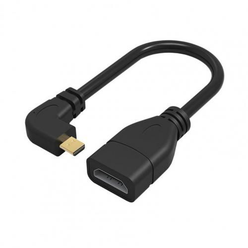 Câble Micro HDMI vers HDMI 3D 1080P 90 °, adaptateur mâle vers femelle, convertisseur pour projecteur HDTV, TV, appareil photo plat, 20CM