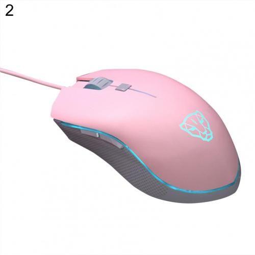 Souris filaire rose LED 4800DPI, accessoire de jeu pour filles et femmes, lumière colorée, pour ordinateur portable