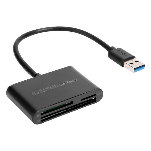 Lecteur De Carte Mémoire Universel 3 En 1, 5 Gbps, Tf, Cf, Usb 3.0, Haute Vitesse, Compatible Avec Usb 2.0/1.1