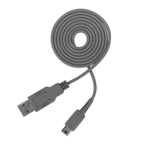 Manette De Jeu Compatible Avec Ordinateur Portable Et De Bureau, 1 M/3.28 Ft, Câble De Chargement Usb Gris Pour Nintendo Wii U