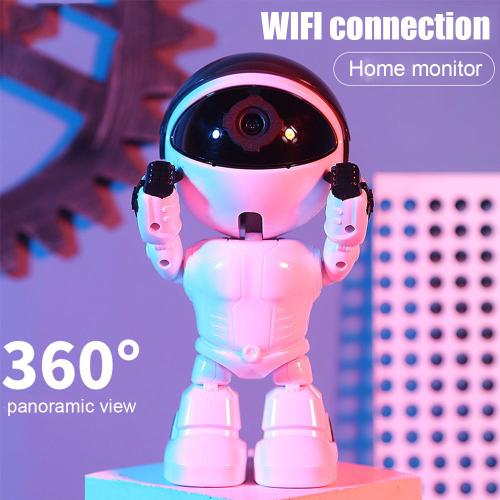 Caméra De Surveillance Ip Wifi Robot Hd 1080p, Dispositif De Sécurité Domestique Sans Fil, Babyphone Vidéo, Avec Télécommande Vocale