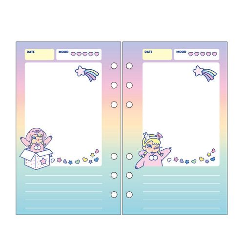 Carnet De Notes A6 En Papier, En Forme D'ourson Lapin, Recharge De 50 Feuilles, Reliure Spirale, Page Intérieure, Agenda Quotidien, Mensuel Et Hebdomadaire