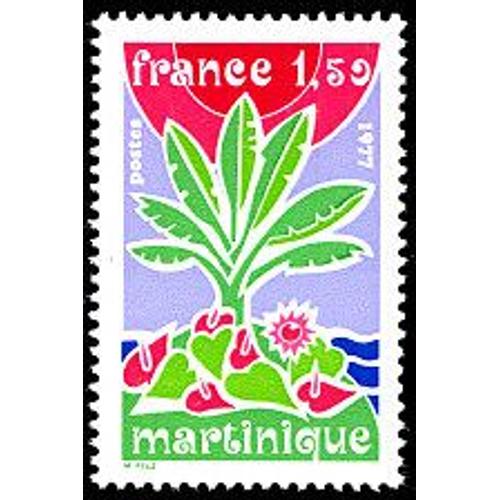 Régions Administratives Martinique Timbre Oblitéré