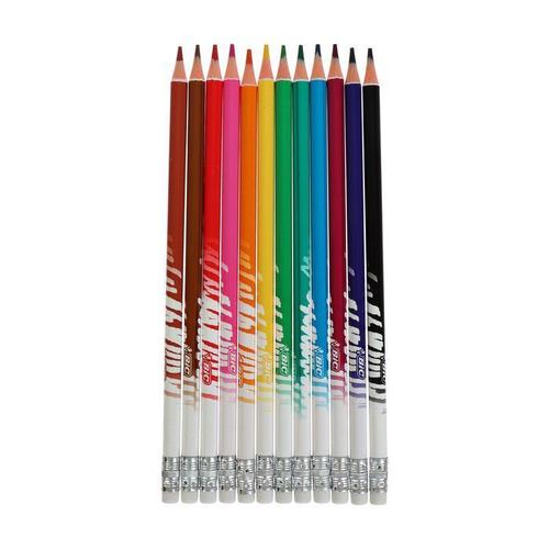 Pochette de 12 crayons de couleur Bic Kids Evolution Illusion