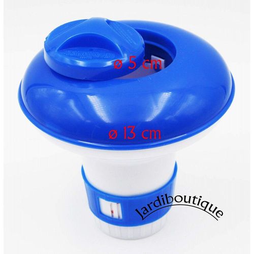 Jardiboutique Petit doseur diffuseur de chlore ou brome 13 cm, flottant en plastique pour petite pastille