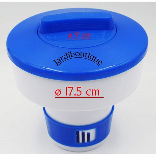 Jardiboutique Grand doseur diffuseur de Chlore ou Brome Flottant en Plastique 17.5 cm pour Galet