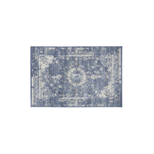 Lifa Living Tapis Salon Bleu 133 X 200 Cm, Tapis Vintage Et Chaleureux Ultra Doux, Tapis Rectangulaire 100% Polypropylène, Tapis Design Salon Facile À Nettoyer