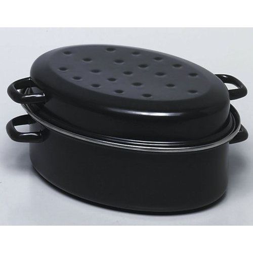 Krüger - Cocotte Ovale - 38 Cm - Avec Couvercle Saveur - Noir Import Allemagne