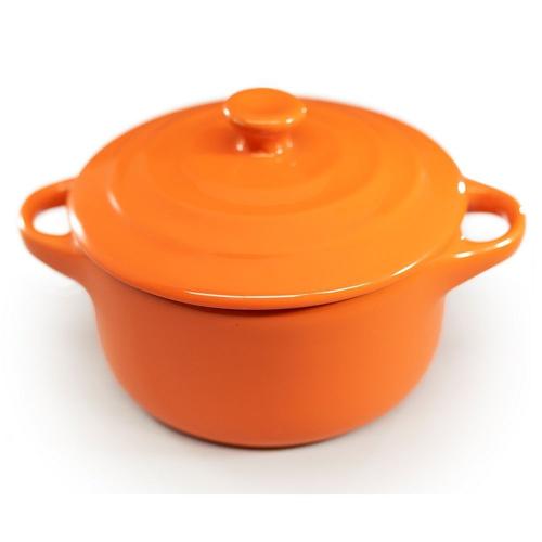 Mini Cocotte Orange Double Poignée Avec Couvercle Hobbycook