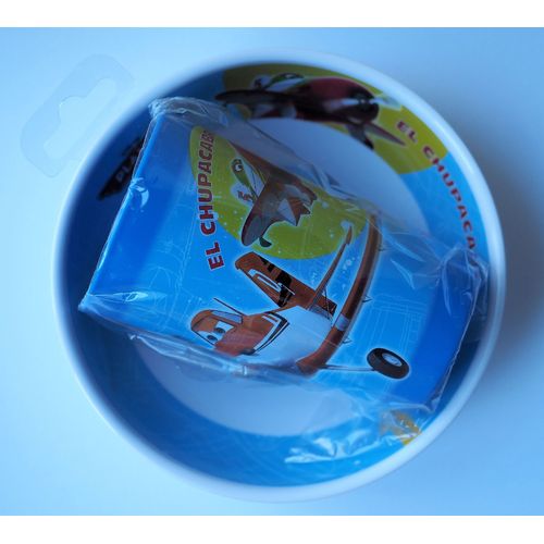 Lot Disney 1 Verre Planes Disney Et 1 Bol Planes Disney - Plastique - Couleur Bleu - Couleur Blanc - El Chupacabra
