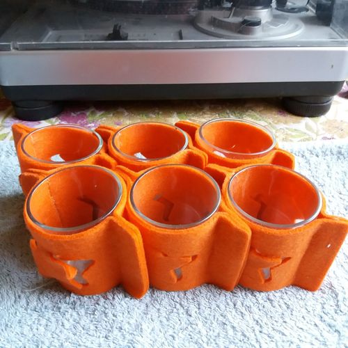 6 Verres Verrines Habillés De Feutrine Décors Étoile