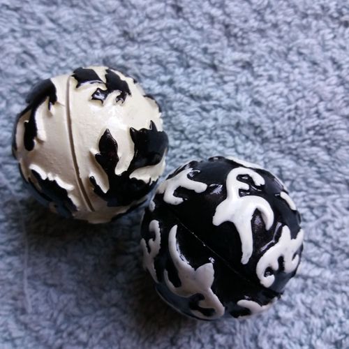 2 Boules Contrastées Porte Photos Ou Porte Menu