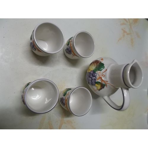 1 Lot De 4 Verres + 1 Pichet A Vin Neuf