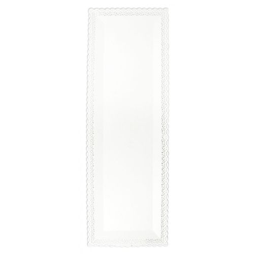 Plat Rigide Type Dentelle Gâteau Rectangulaire Blanc