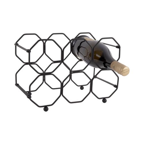 Range Bouteille Pliable Design Métal Honey - L. 31 X H. 22 Cm - Noir