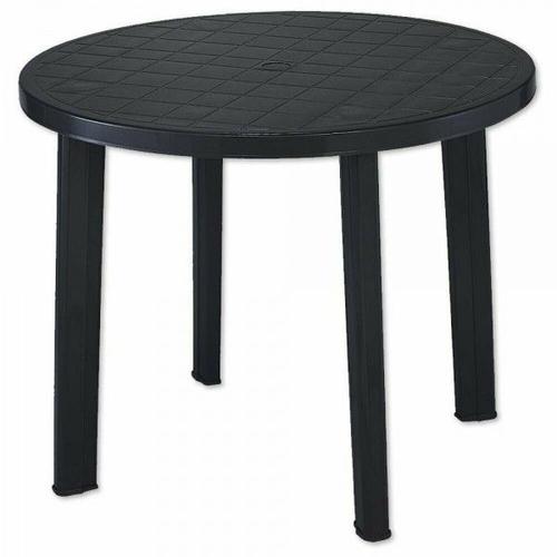 Table Résine Tondo Anthracite 90 Cm