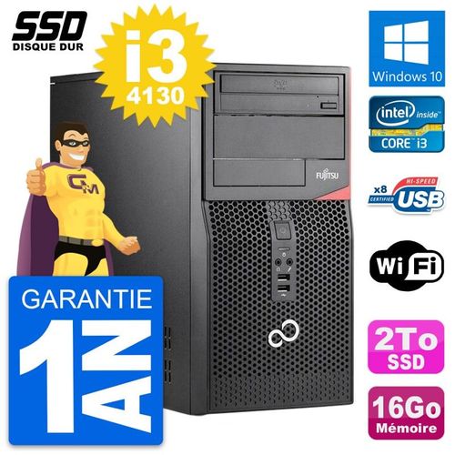 PC Tour Fujitsu Esprimo P520 Intel Core i3-4130 RAM 16Go SSD 2To Windows 10 Wifi