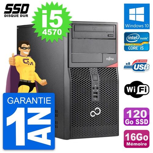 PC Tour Fujitsu Esprimo P520 MT Intel i5-4570 RAM 16Go SSD 120Go Windows 10 Wifi