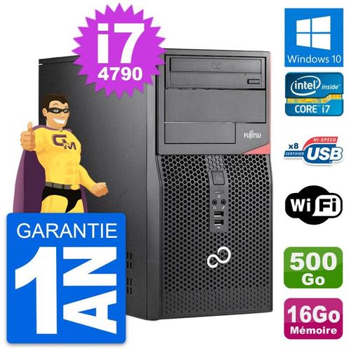 PC Tour Fujitsu Esprimo P520 Intel i7-4790 RAM 16Go Disque 500Go Windows 10 Wifi