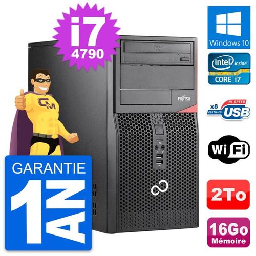 PC Tour Fujitsu Esprimo P520 Intel i7-4790 RAM 16Go Disque 2To Windows 10 Wifi