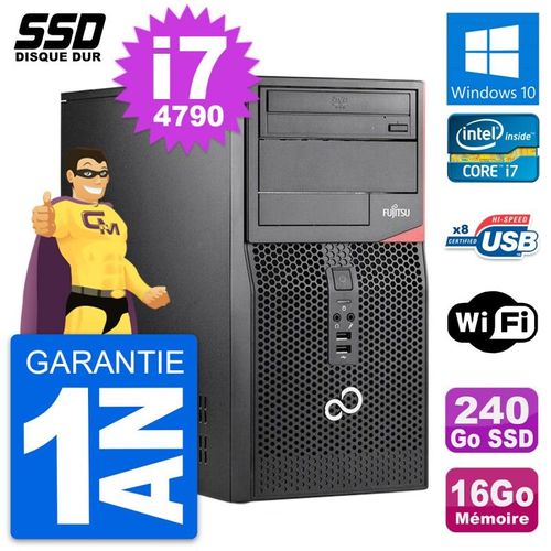 PC Tour Fujitsu Esprimo P520 MT Intel i7-4790 RAM 16Go SSD 240Go Windows 10 Wifi