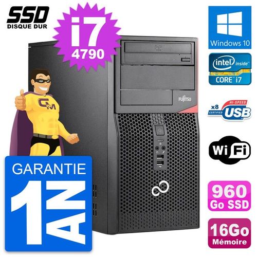 PC Tour Fujitsu Esprimo P520 MT Intel i7-4790 RAM 16Go SSD 960Go Windows 10 Wifi