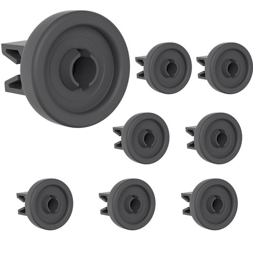 Roues de lave-vaisselle universelles pour panier supérieur [Lot 8] Pièces de rechange compatible avec AEG Candy Electrolux Faure Ikea