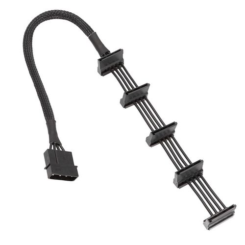 Câble Adaptateur De Câble D'Alimentation Sata Ide 1 À 5, Séparateur De 4 Broches, Pas De 4cm, Câble De Cage De Disque Dur De 18awg, 40cm Pour Serveur Pc