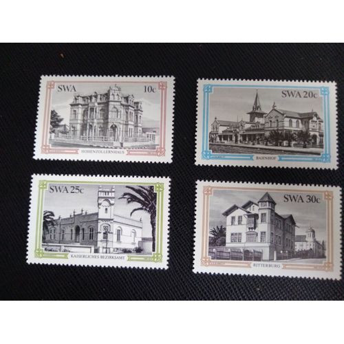 Timbre Sud-Ouest Africain Yt 507 A 510 Séries: Bâtiments Historiques À Swakopmund 1984 ( 050306 )