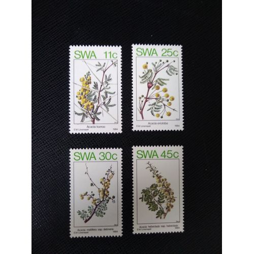 Timbre Sud-Ouest Africain Yt 519 A 522 Séries: Acacias Au Printemps 1984 ( 050306 )