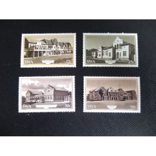 Timbre Sud-Ouest Africain Yt 528 A 531 Séries: Bâtiments Historiques À Windhoek 1985 ( 050306 )