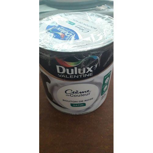 Peinture murs et boiseries Dulux Valentine Crème de couleur bouton de rose satin 0,5L