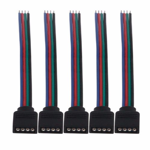 5 Cables Connection Raccord Rallonge Pour Ruban Led 5050 10mm Rgb 4 Fils