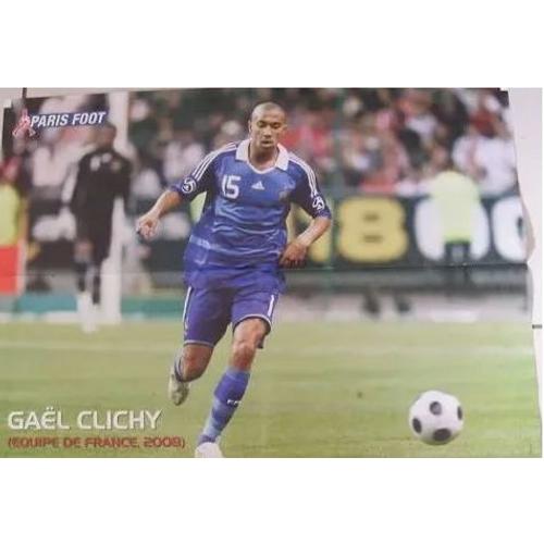 Poster Football Gael Clichy Equipe De France 57.5cm/42cm Verso Clement Chantome Paris Saint Germain -