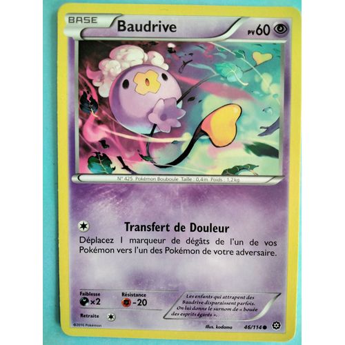 Carte Pokémon N° 425 Baudrive