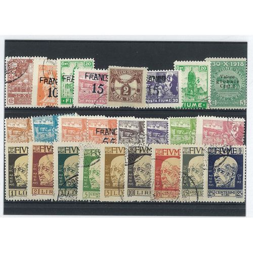 Collection De Timbres Fiume Oblitérés : Qté - 100 Timbres Différents