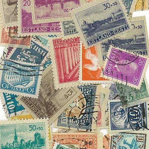 Collection De Timbres Estonie Avant 1941 Oblitérés : Qté - 50 Timbres Différents