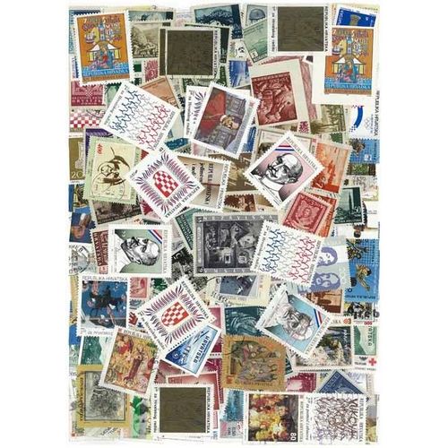 Collection De Timbres Croatie Oblitérés : Qté - 300 Timbres Différents