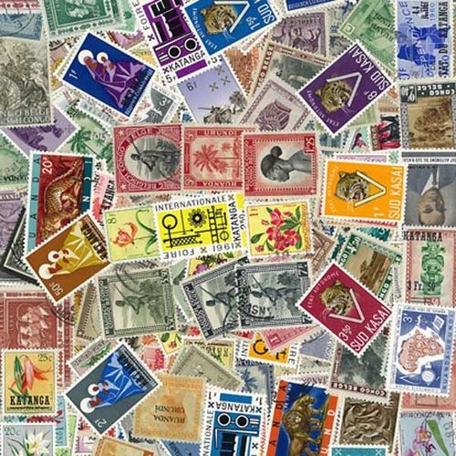 Collection De Timbres Belgique Colonies Avt 61 Oblitérés : Qté - 400 Timbres Différents