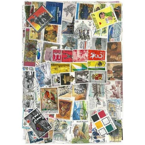 Collection De Timbres Belgique Oblitérés : Qté - 2000 Timbres Différents