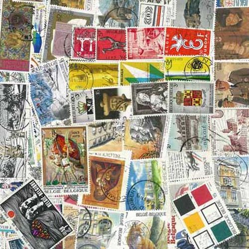 Collection De Timbres Belgique Oblitérés : Qté - 2200 Timbres Différents