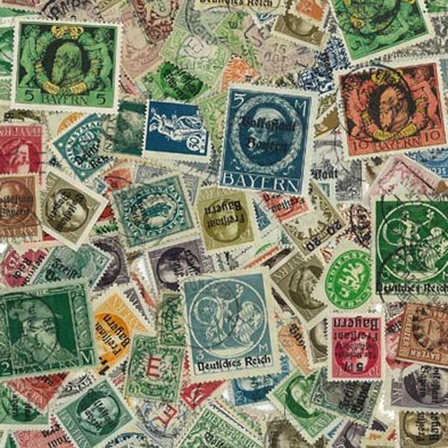 Collection De Timbres Baviere Oblitérés : Qté - 50 Timbres Différents