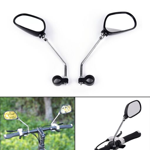 1 Paire Vélo Réglable Gauche Droite Rétroviseurs Rétroviseur En Ver...