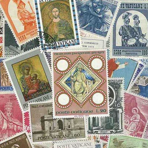 Collection De Timbres Vatican Oblitérés : Qté - 500 Timbres Différents