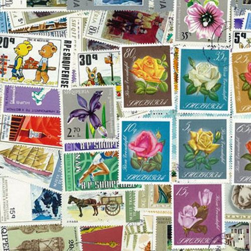 Collection De Timbres Albanie Oblitérés : Qté - 1000 Timbres Différents