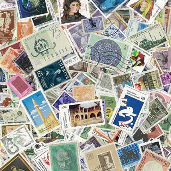 Collection De Timbres Turquie Oblitérés : Qté - 1500 Timbres Différents